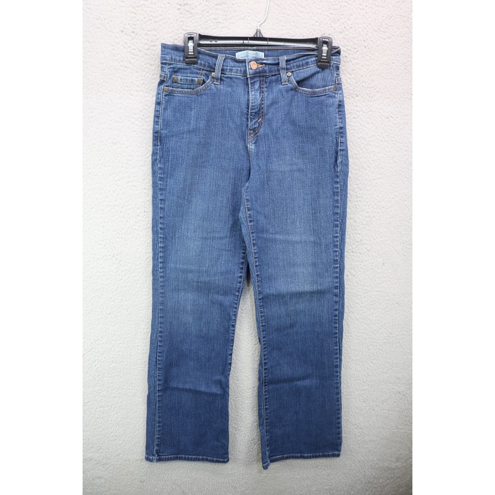 Levi's Women's Perfectly Slimming Bootcut 512 Blue Denim Jeans-Size 10M-Pockets